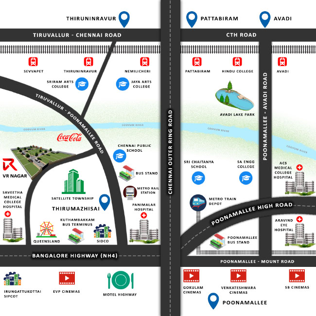 VR Nagar Location Map